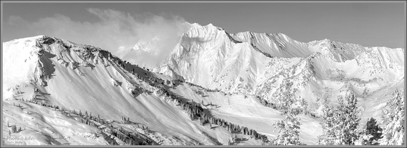 Alta Ski Area From Supreme - Black-and-White