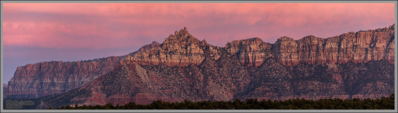 Eagle Crags Pink Light Panorama