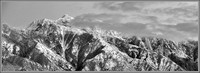 Winter Wasatch Mountain Black & White Panorama