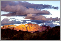 Spotlight on West Temple - Zion National Park