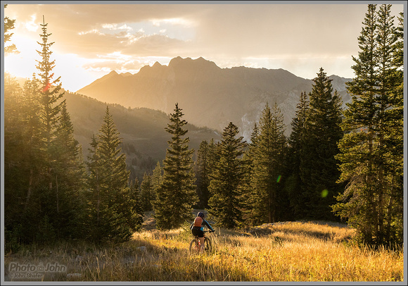 Mountain Biker at Sunset