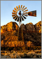 Southwestern Windmill At Sunset